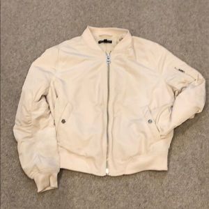 Cream Bomber Jacket